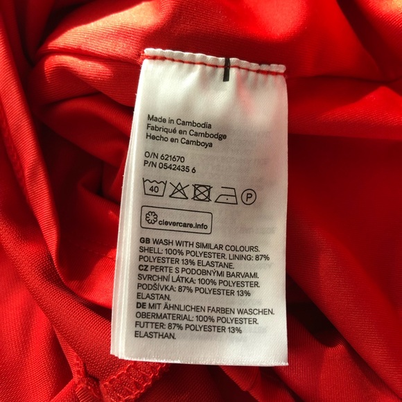 H&M Limited Edition Gold Label Bodycon Red Dress - Picture 4 of 6